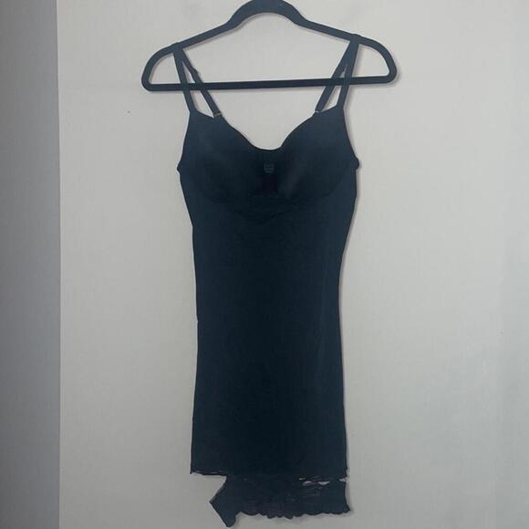 Assets By Spanx Other - Spanx assets red hot label black bra spaghetti strap shape wear dress